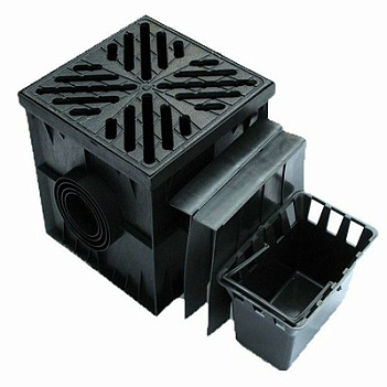 Дождеприемник 300х300 в сборе с пластиковой решеткой (комплект)