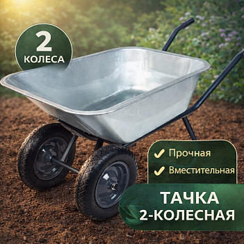 Тачка двухколесная с оцинкованным кузовом