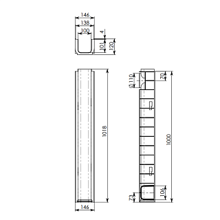 Лоток водоотводный Standart пласт. h. 120