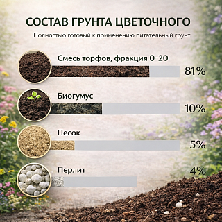 Грунт цветочный 25л ЖИВАЯ ЗЕМЛЯ (TERRA VITA)