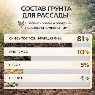 Грунт для рассады 25л ЖИВАЯ ЗЕМЛЯ (TERRA VITA)